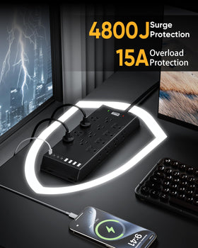 Kakyanill USB charging station with USB-C and USB-A delivers up to 30W.