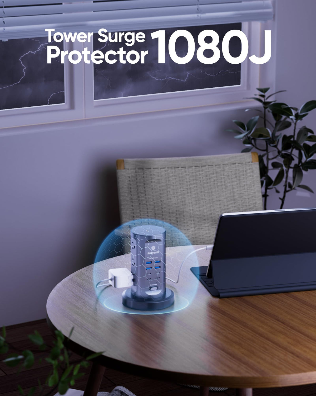 kakyanill USB ports display with four USB‑C and USB‑A for fast charging benefit