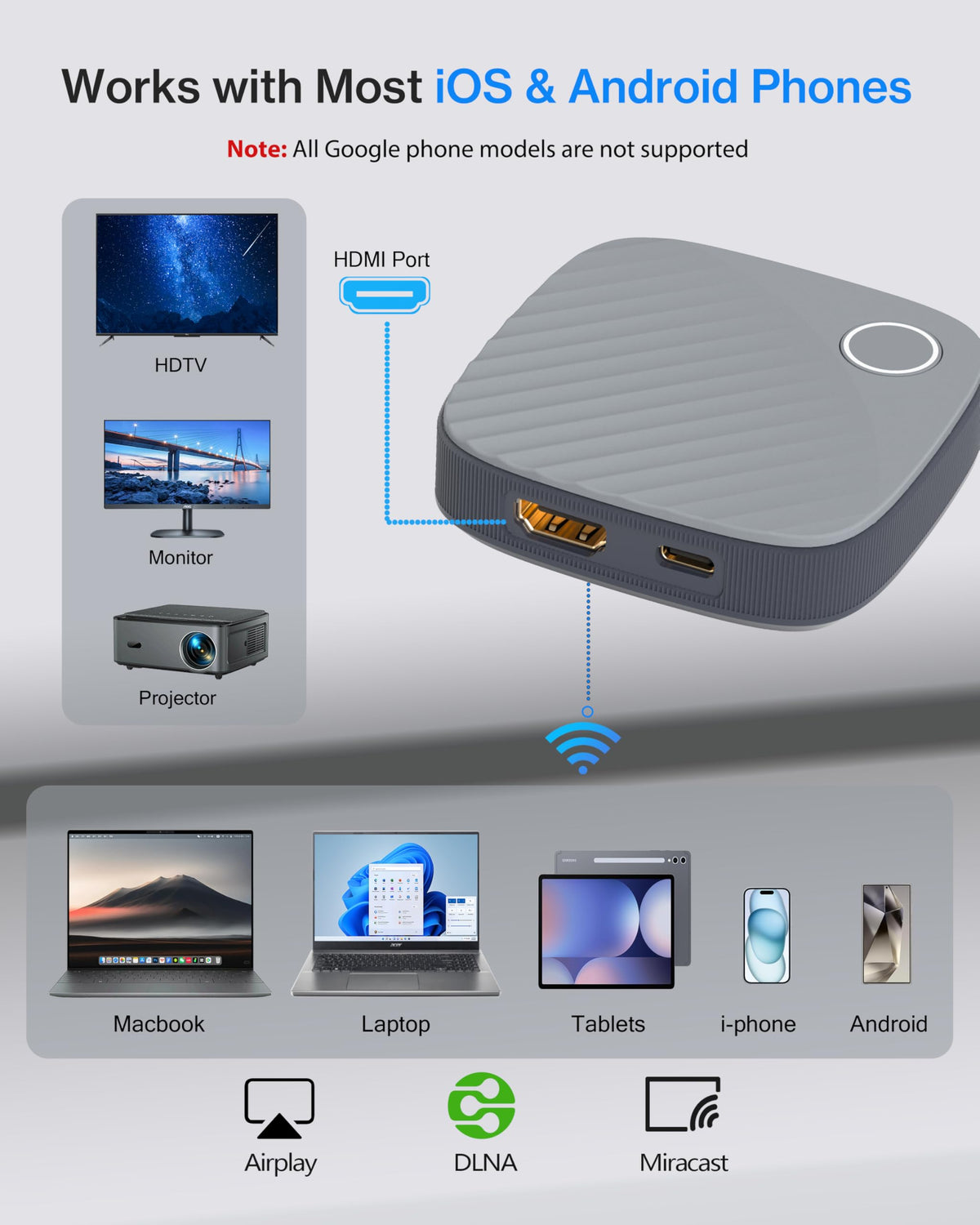 KAMING mirroring smartphone to TV illustrating quick screen sharing benefit