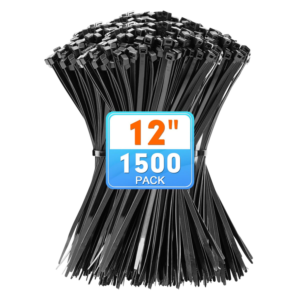 KAMOTA 1500-piece zip ties for versatile cable management and organization.
