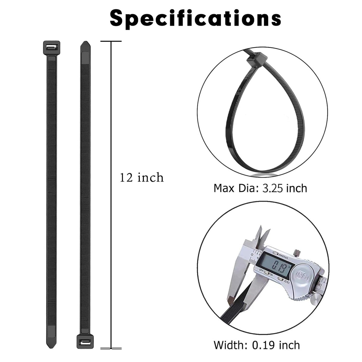 KAMOTA heavy-duty nylon zip ties deliver strong support for outdoor setups.