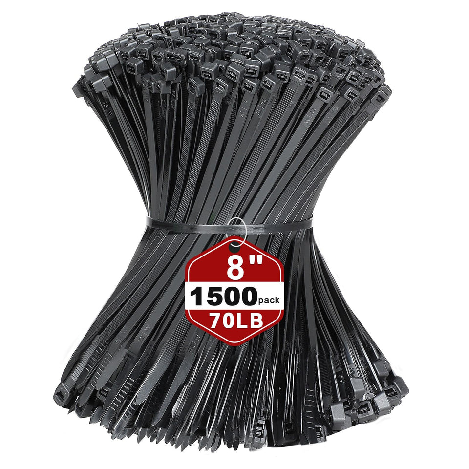 KAMOTA zip-ties 1500-piece bulk pack for versatile organization and project readiness.