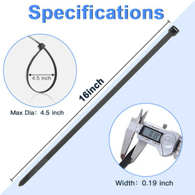 Kamota zip ties with 70lb tensile strength for secure cable management.
