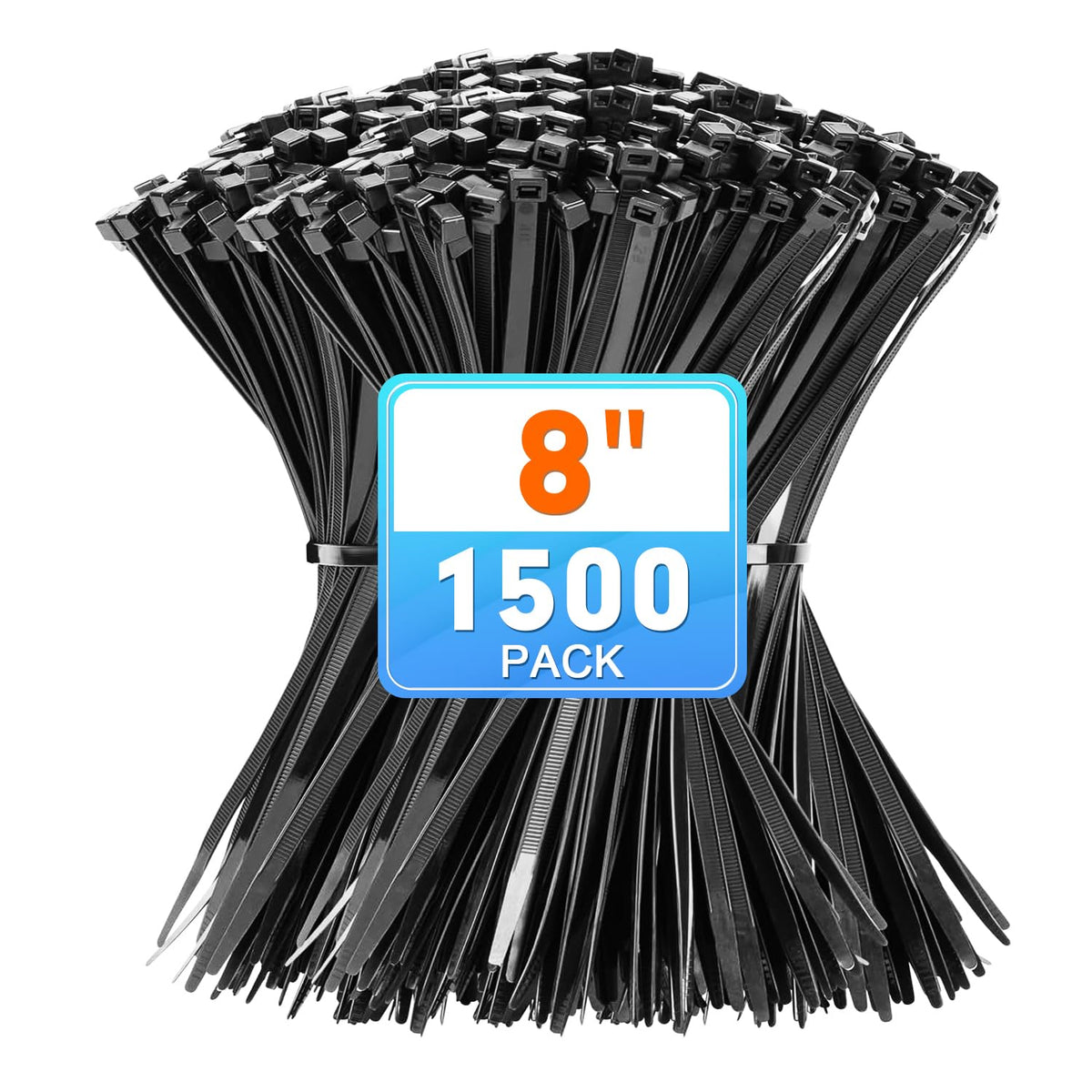 KAMOTA zip ties 8-inch heavy-duty black demonstrate strong grip for outdoor wiring