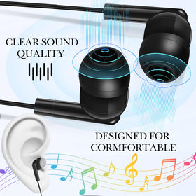 Kanayu wired headphones with 3.5mm jack for broad device compatibility