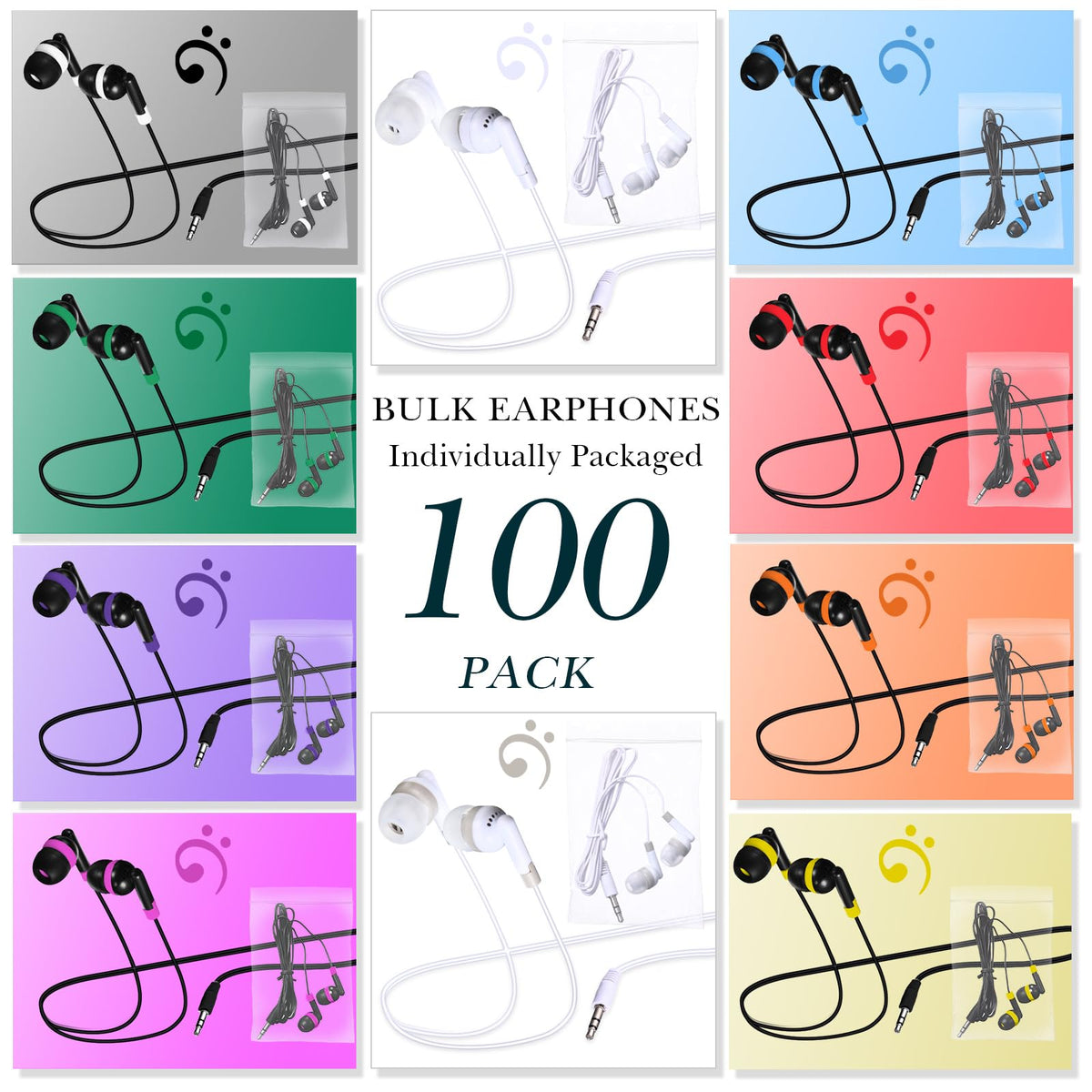 Bulk Kanayu headphones without microphone, compatible with 3.5mm devices.
