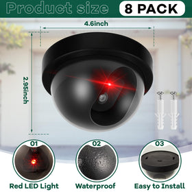 Kanayu dummy dome camera close-up in black for indoor-outdoor use