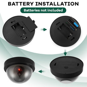 Kanayu wall-mount dummy camera with screws and tape for quick setup