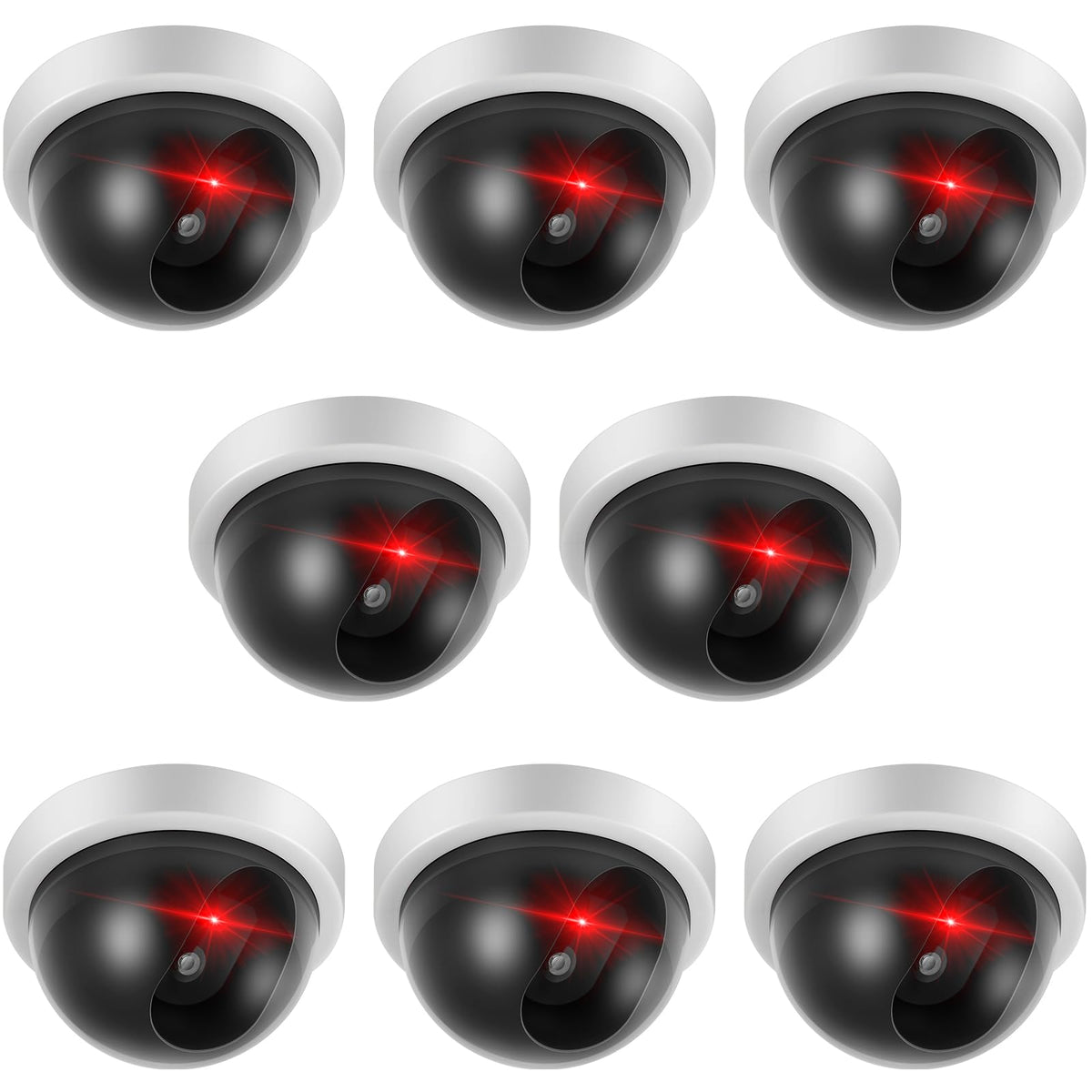 Kanayu outdoor dummy CCTV dome with flashing red LED deters intruders