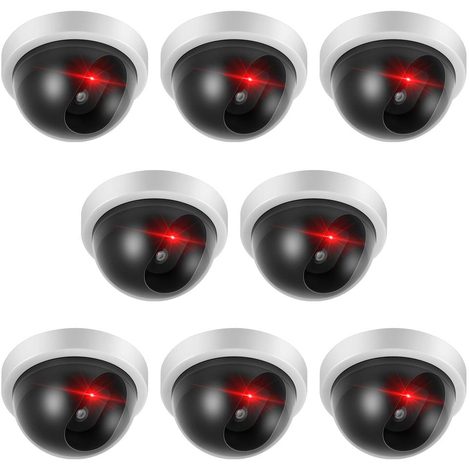 Kanayu outdoor dummy CCTV dome with flashing red LED deters intruders