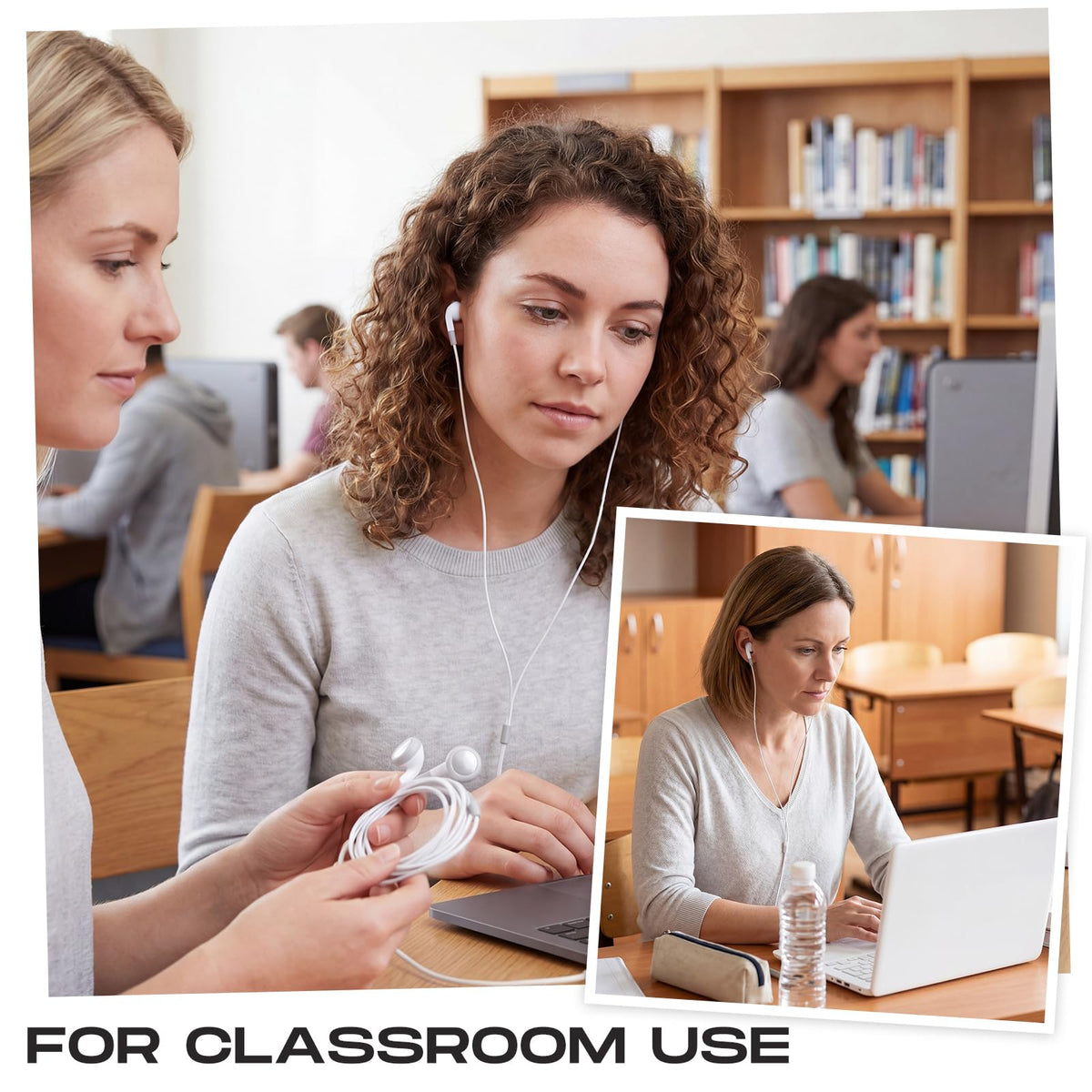 Kanayu durable TPE cable earbuds resist tangling in busy classrooms.