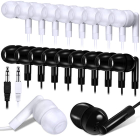 Kanayu earbuds bulk 100-pack in black, ideal for classroom sharing and testing.