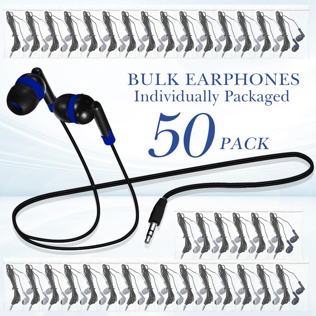 Kanayu individually bagged earbuds, organized for school use