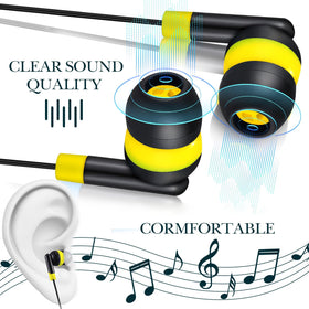 Kanayu earbuds with universal 3.5mm jack compatibility for easy setup.