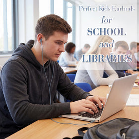 Kanayu bulk headphones ideal for schools, libraries, hotels, museums, and events