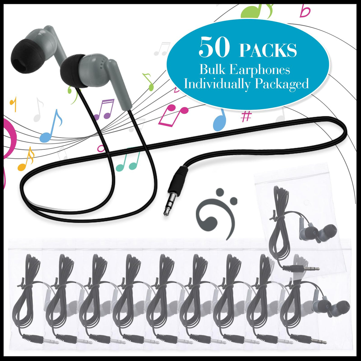 Kanayu wired student earbuds no microphone for exams and tutorials.