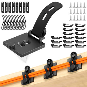 kanemc front packaging showing included clips and ties for tidy cables