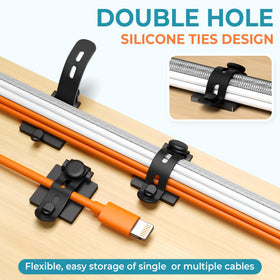 kanemc multiple bundles secured showing tidy grouped wires under desk
