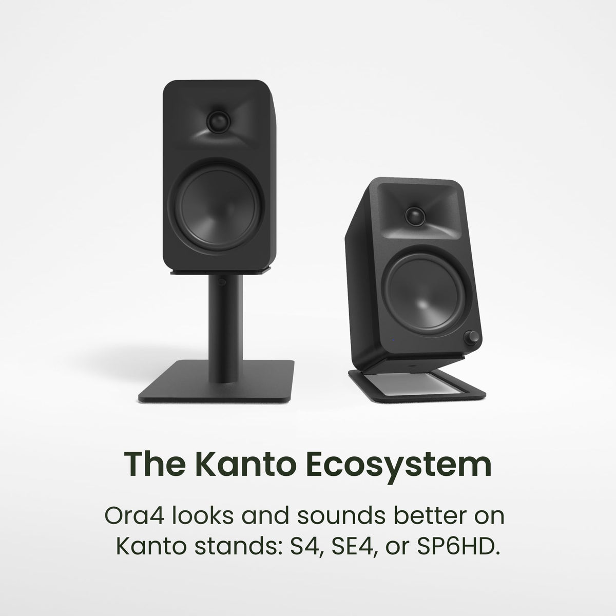 Kanto ORA4 bi-amplified power delivers clear mid and high detail.