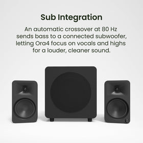 Kanto ORA4 USB-C input for direct PC or Mac audio.