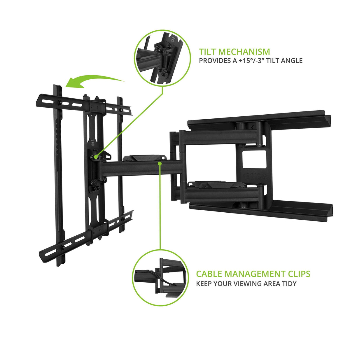 Kanto PDX650 22-inch extension arm for angled viewing
