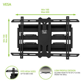 Kanto PDX650 low-profile design keeps TV close to wall