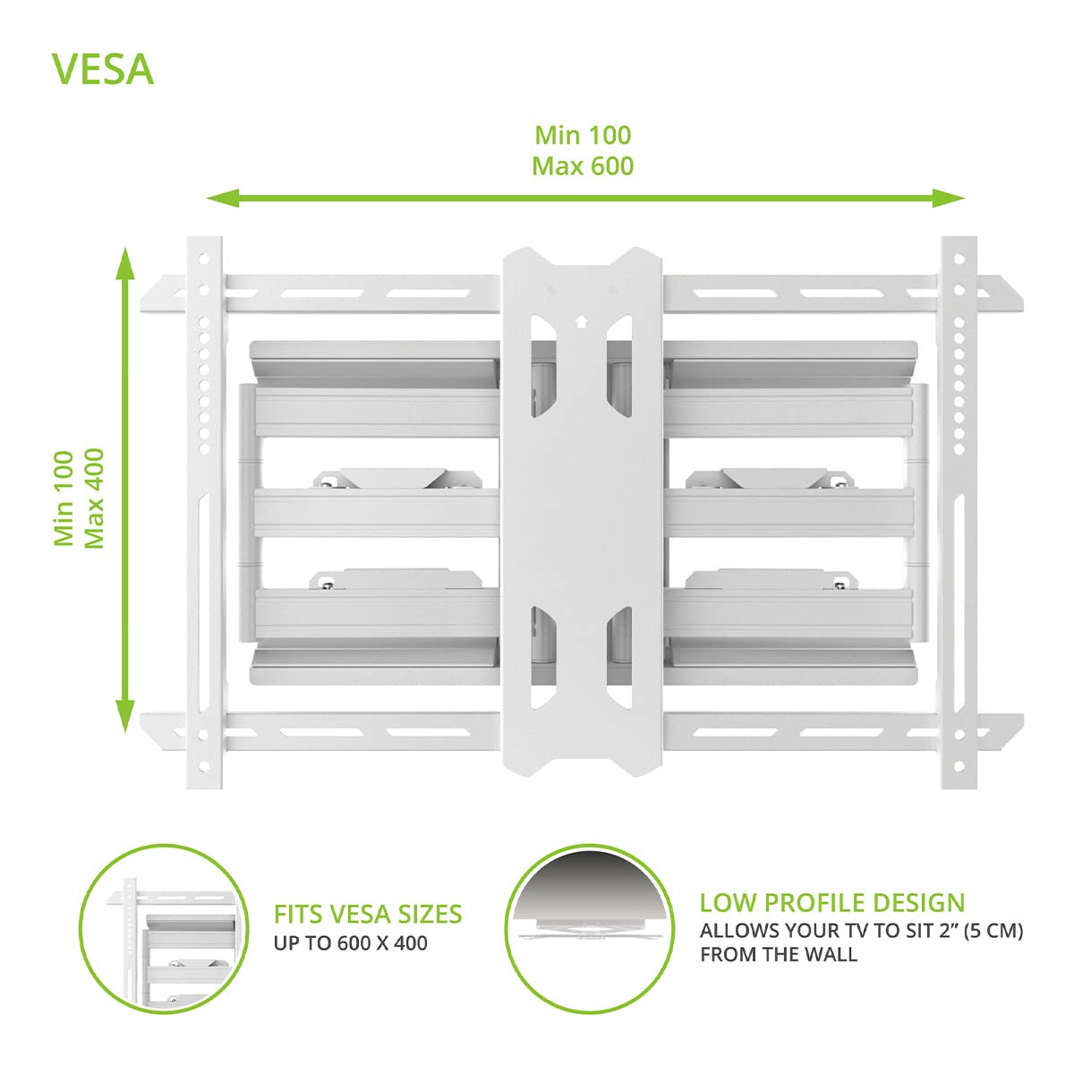 Kanto PDX650W magnetic wall plate covers hide installation hardware.