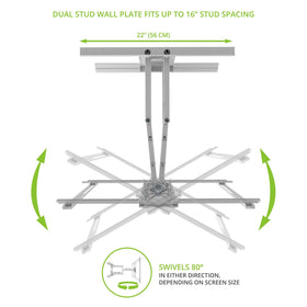 Kanto PDX650W tilt range reduces glare across seating positions.