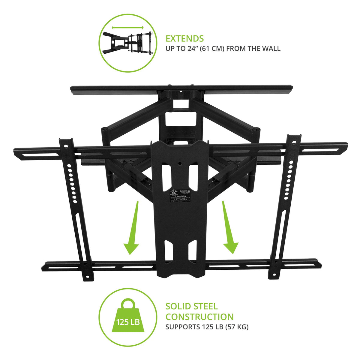 Kanto PDX680 cable management raceways keep cords organized