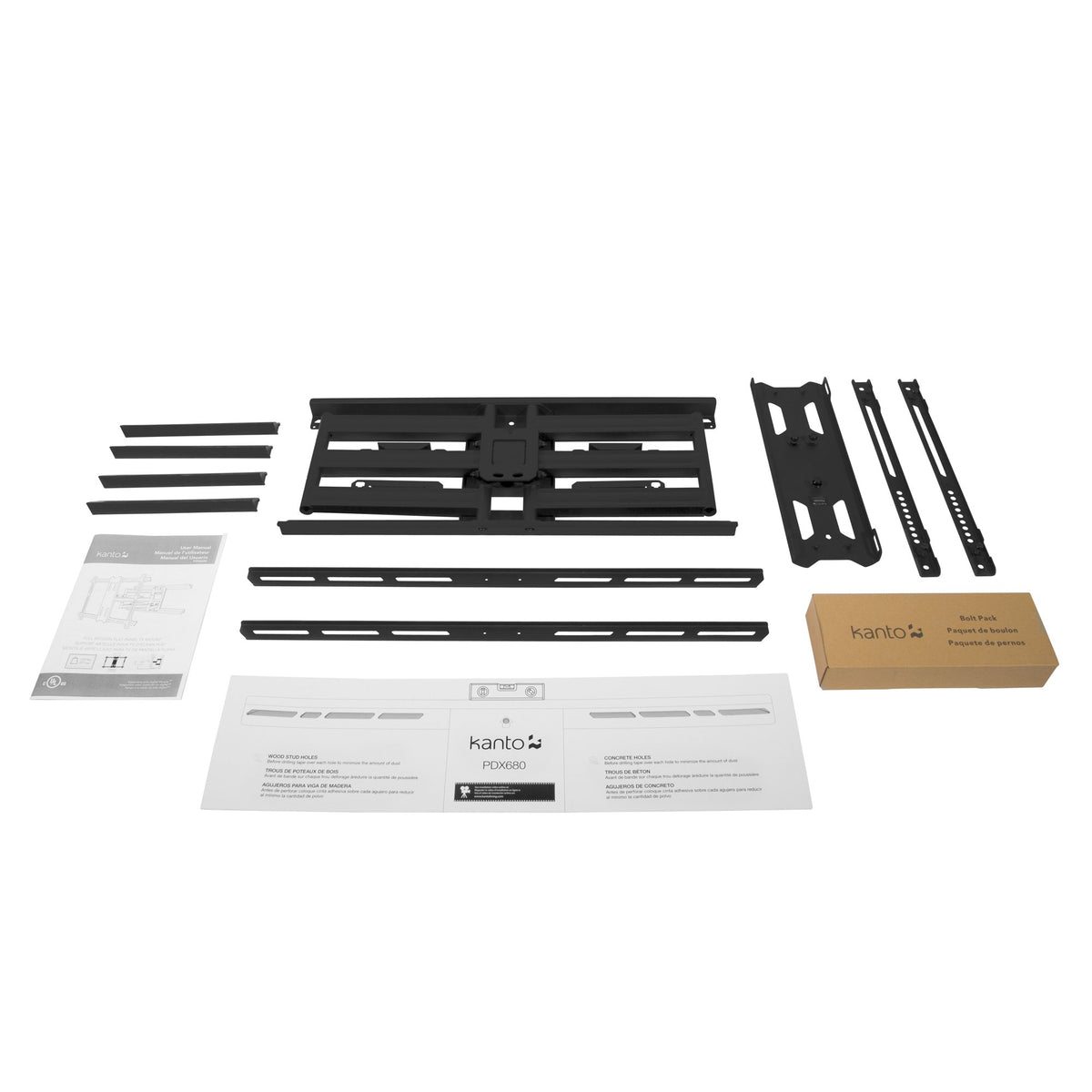 Kanto PDX680 heavy-duty frame supports up to 125 pounds securely
