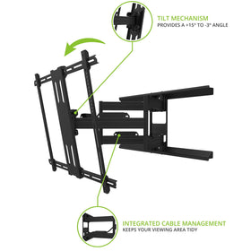Kanto PDX700 supports VESA 700x500 for large displays.