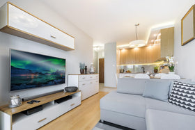 Kanto PF300 compact profile - slim mounting for modern interiors.