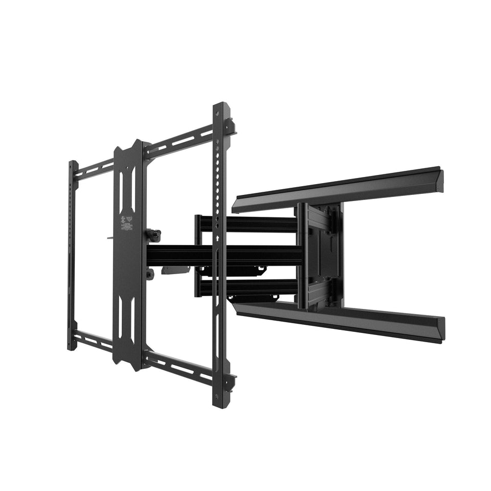 Kanto PMX700 Pro full-motion arm extend for versatile viewing angles.