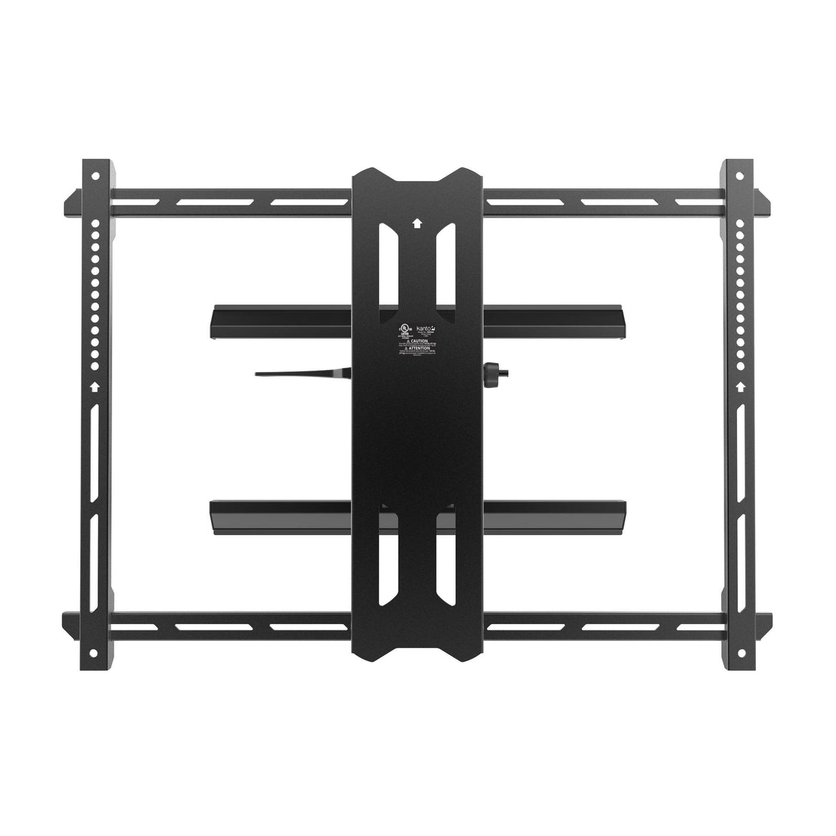 Kanto PMX700 Pro wall mount offset centers TV between studs.