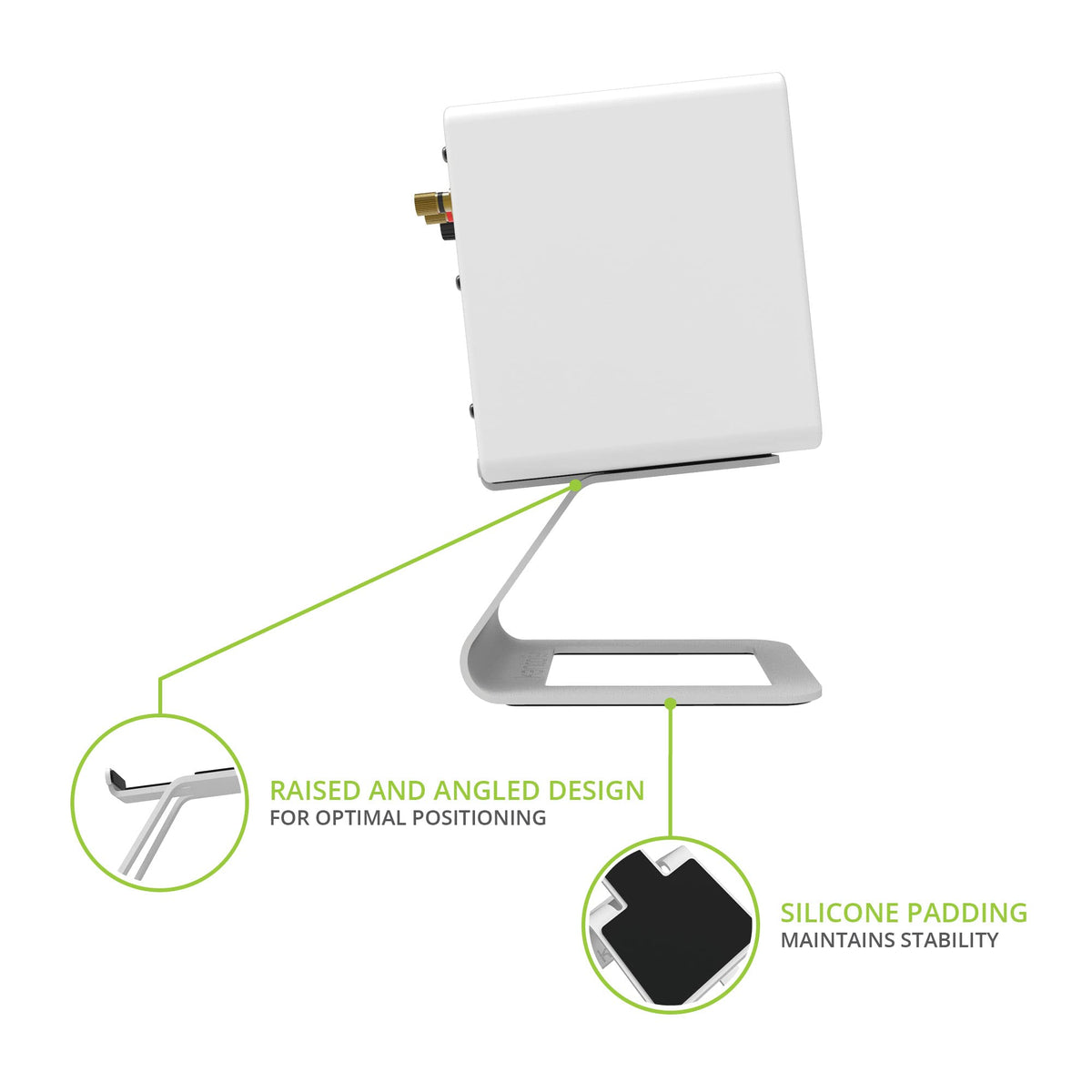 Kanto SE2 silicone pad close-up showing damping for reduced resonance