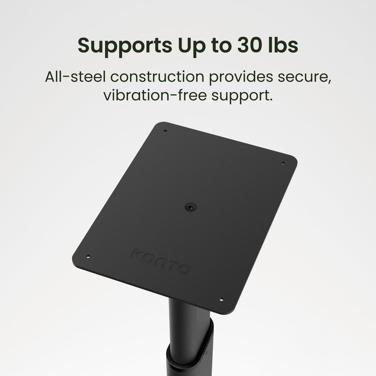 Kanto SPH minimalist black finish complements modern interiors.