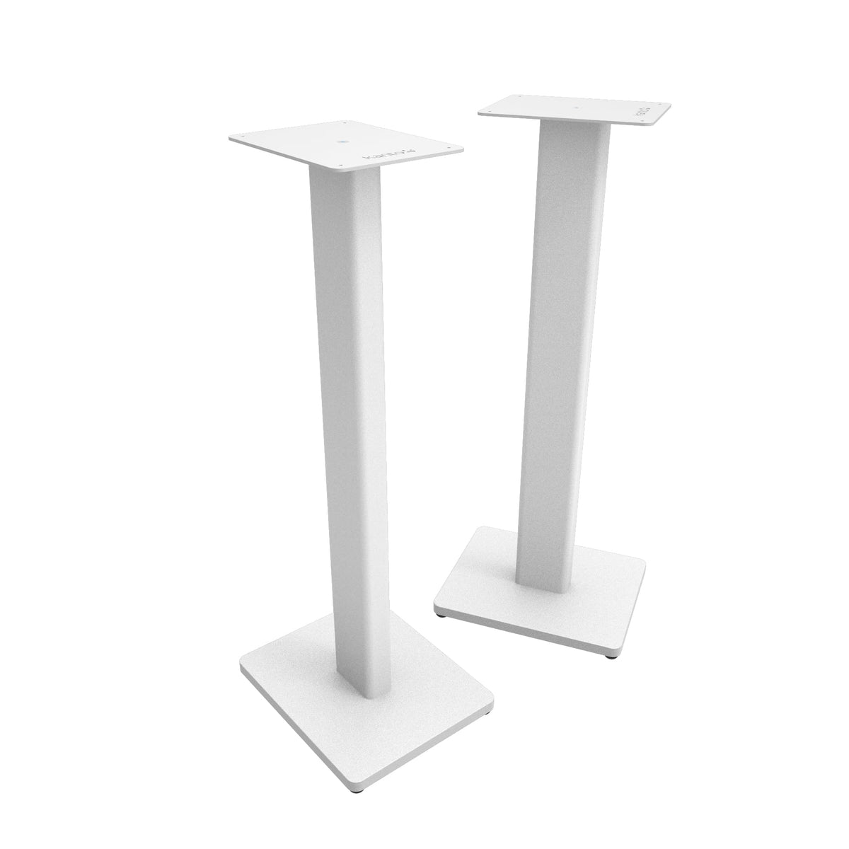 Kanto ST28 full pair white stands optimize speaker placement for balanced sound
