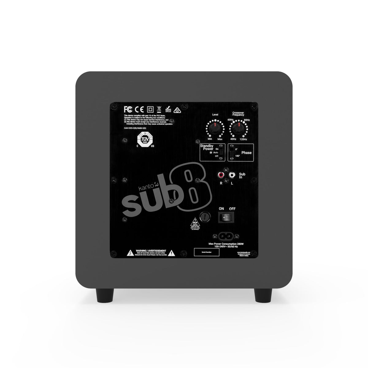 Kanto SUB8VMG durable materials ensure long term reliability in daily living spaces.