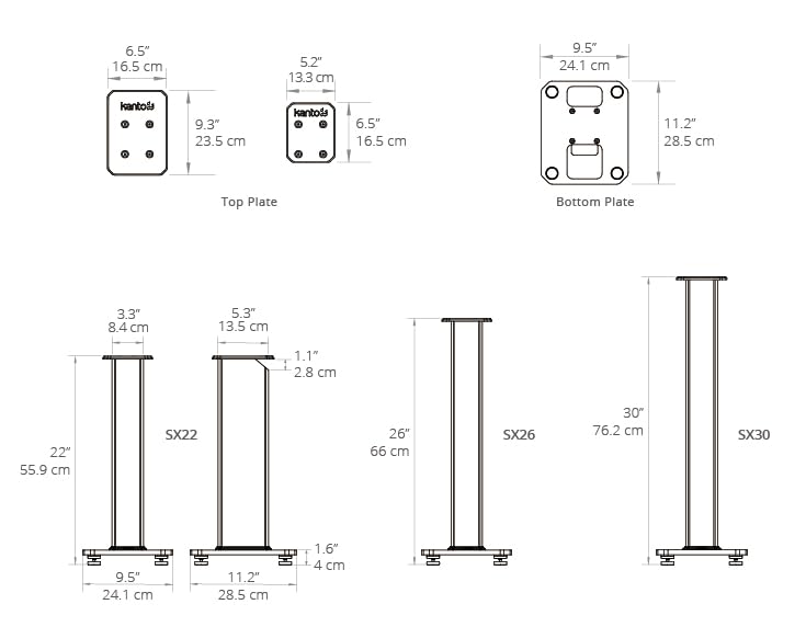 Kanto SX22 isolation discs minimize floor vibrations on hard surfaces