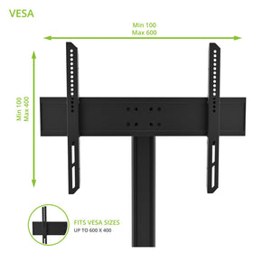 Kanto TTS100 height-adjustment range up to 25.6 inches for flexible viewing