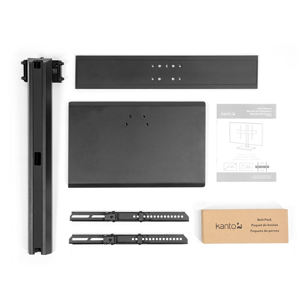 Kanto TTS100 supports TVs up to 88 lb with sturdy design