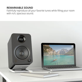 Kanto YU 140W RCA input port for wired devices like turntables and players.