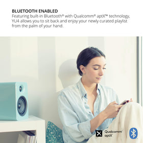 Kanto YU4WALNUT Bluetooth streaming setup for wireless music