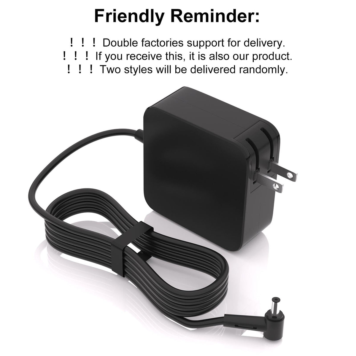 KAQIAR 90W charger back view highlights sturdy cable management for daily office use.