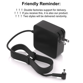 KAQIAR 90W charger back view highlights sturdy cable management for daily office use.