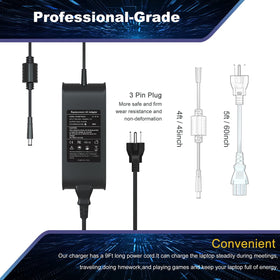 KAQIAR power cord and plug layout ready to connect for instant charging convenience