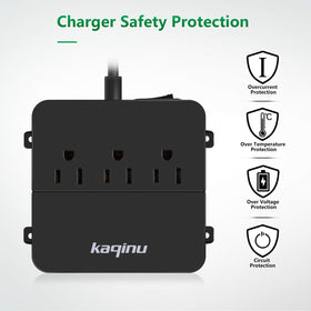 kaqinu compact power strip ideal for travel and hotel rooms