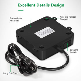 kaqinu power strip with fire-safe shell and durable housing