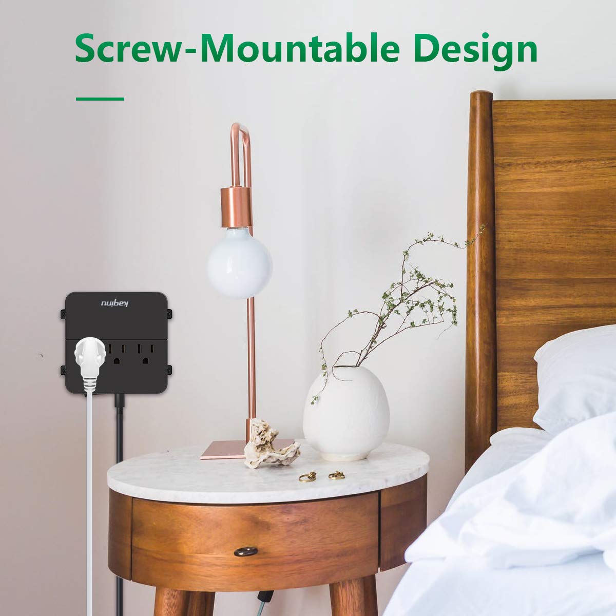 kaqinu power strip with an on/off switch for simple power control