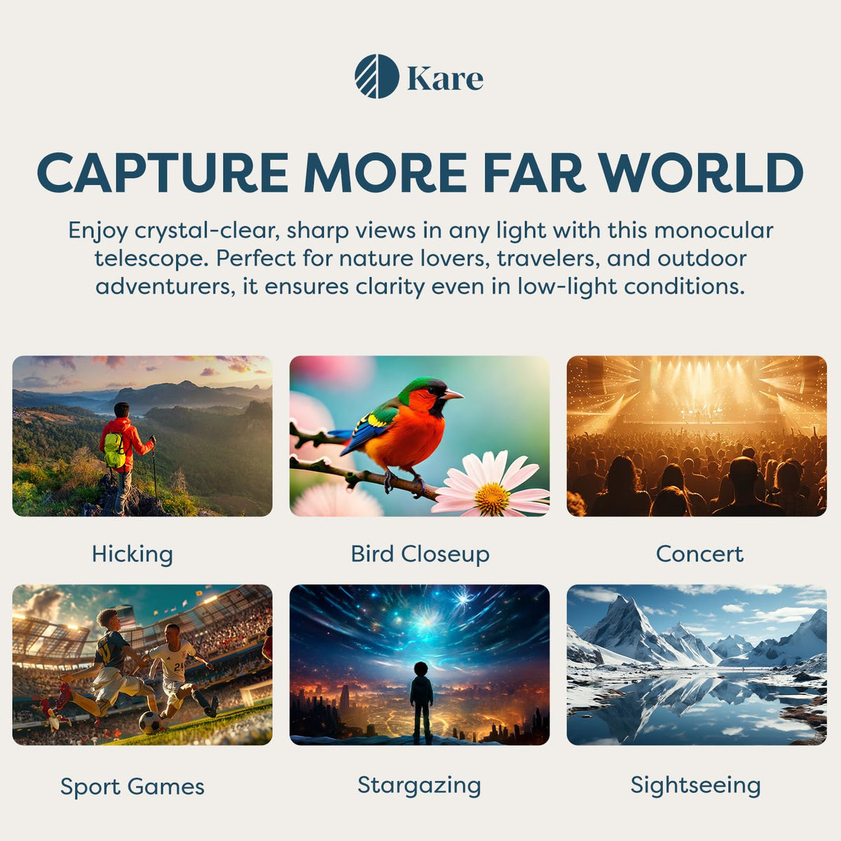 Kare 80x100 in-use during birdwatching for distant detail